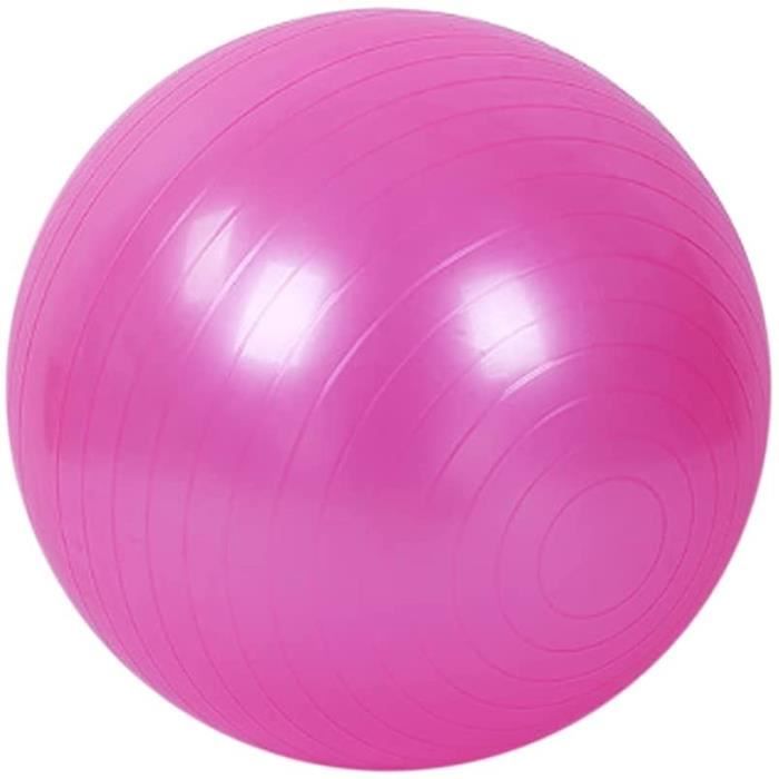 Ballon de Gymnastique Balle d’Exercice Fitness,Ballon Gym avec Pompe Antidérapant pour Pilates, l'exercice,Yoga (Rose 75cm)