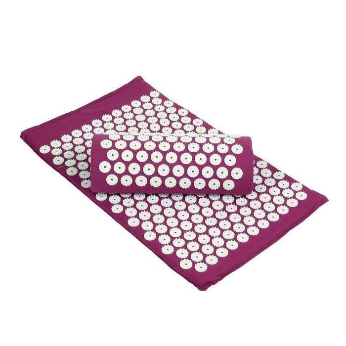 Kit de massage Acupressure Mat Yoga avec sac et coussin pour la détente