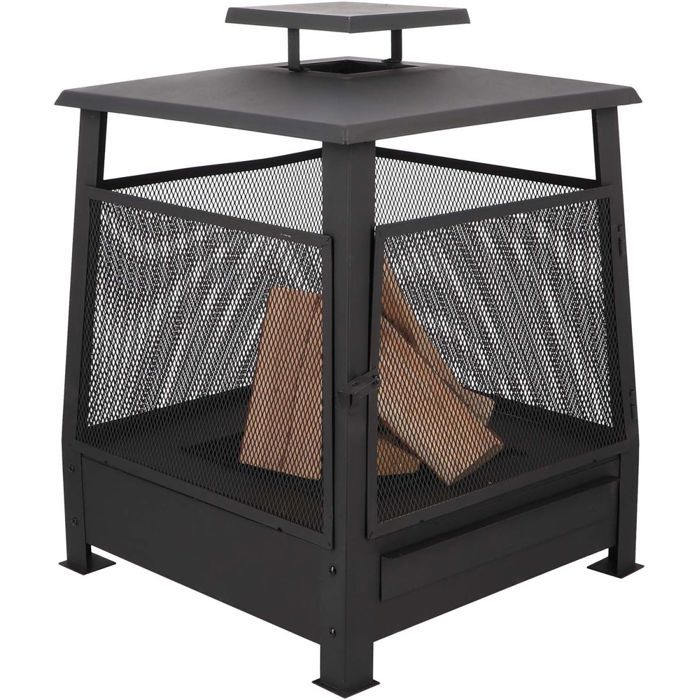 Esschert Design Foyer pagode 59 x 59 x 78 cm Noir FF122