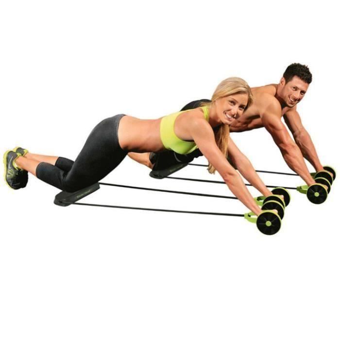 DUYAER Multifonctionnel double rond fitness mini Ab Roller Double AB Wheel Fitness Gym trépans Fitness sculpting sports