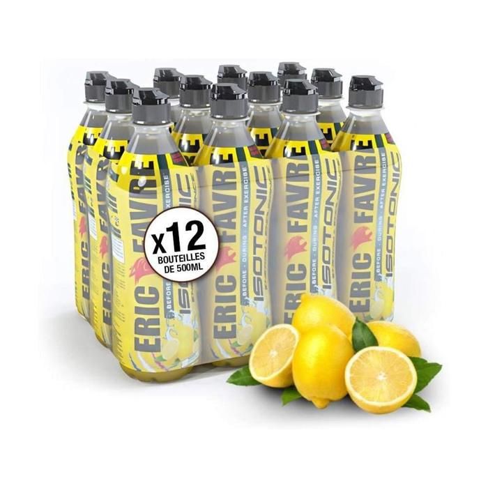 Eric Favre - Boisson Isotonique - Smart Drink - Boissons - Citron - Pack de 12 unités
