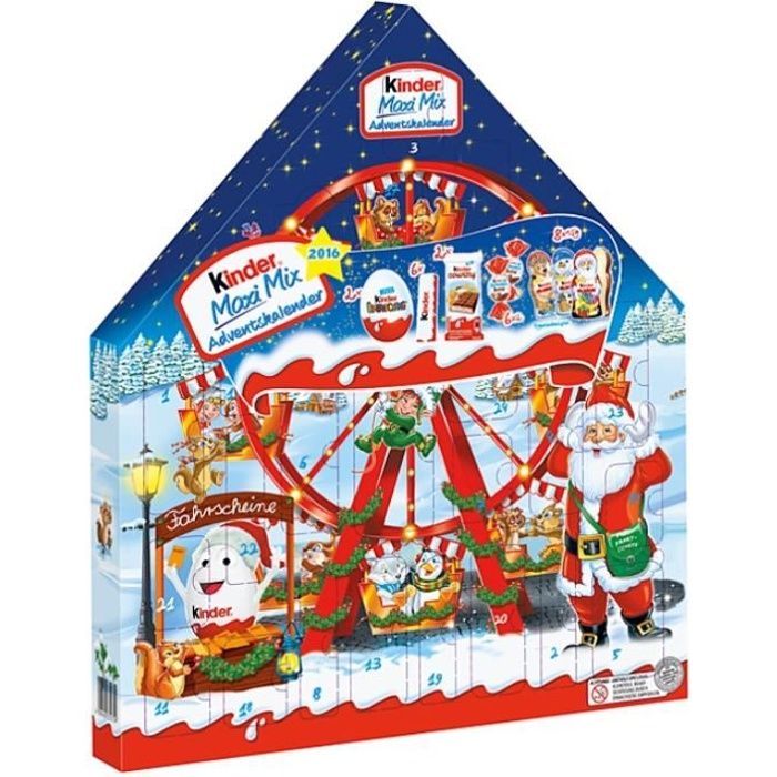 Ferrero Kinder Maxi Mix Calendrier de l'Avent Chocolat Noel 351g