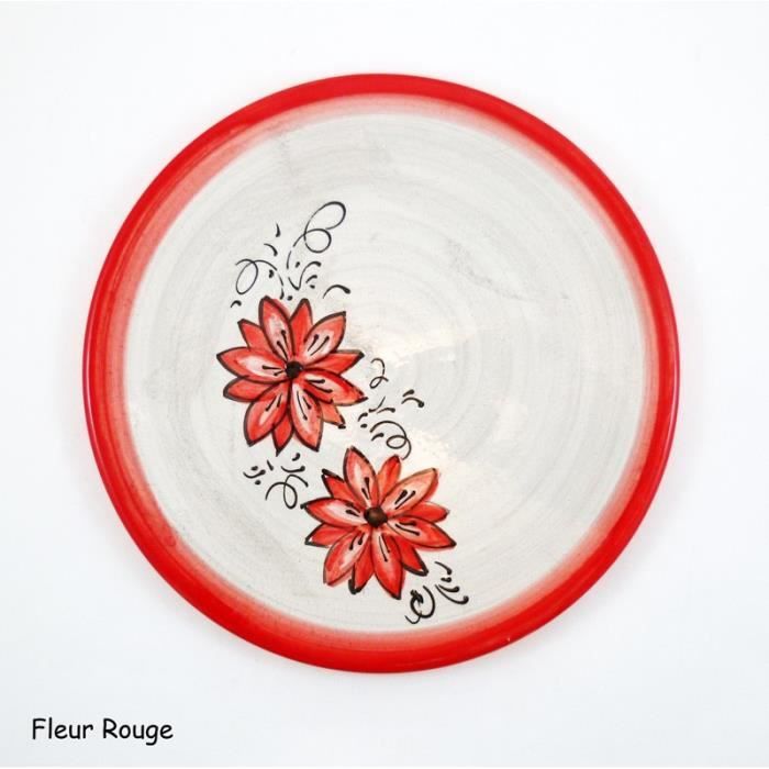 Dessous de plat - Couleur:Fleur rouge