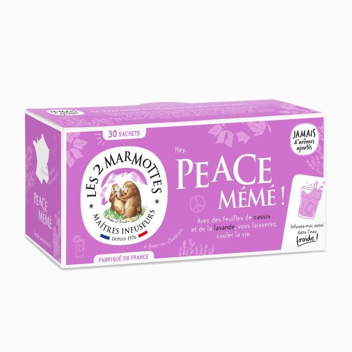 Les 2 Marmottes - -Infusion des Marmottes- 30 sachets - Tilleul et Verveine - Made In France - Sans arômes ajoutés