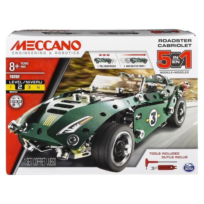 MECCANO - Le Cabriolet 5 en 1 - Rétro friction - Jeu de construction