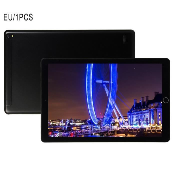 1+16Go Tablette PC 10.1 pouces grand écran double SIM 4G téléphone tablette PC micro WIFI, noir