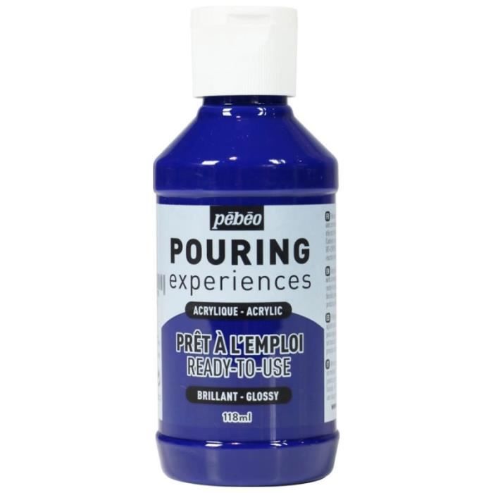 Peinture Acrylique Pouring Pébéo - 118 ml Bleu Cyan