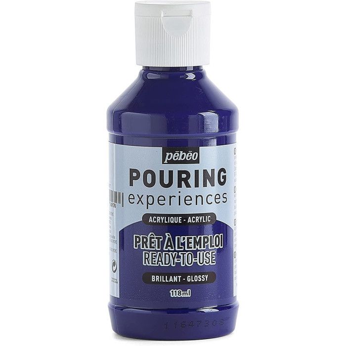 Peinture Acrylique Pouring Pébéo - 118 ml Bleu Cyan