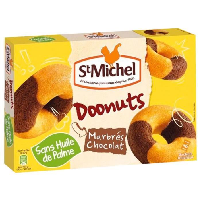 St Michel - St Michel Doonuts Marbrés Chocolat 180g (lot de 3)