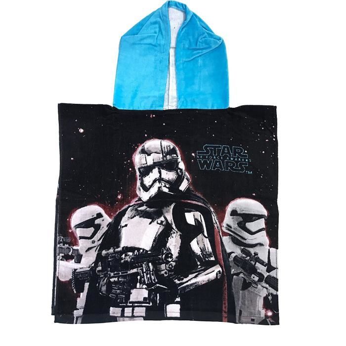 Cape de bain poncho STAR WARS 100% coton serviette bleu