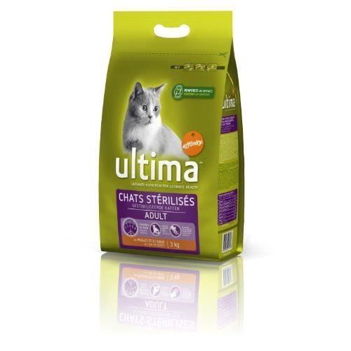 Croquettes poulet - chat stérélisé 3 kg Ultima