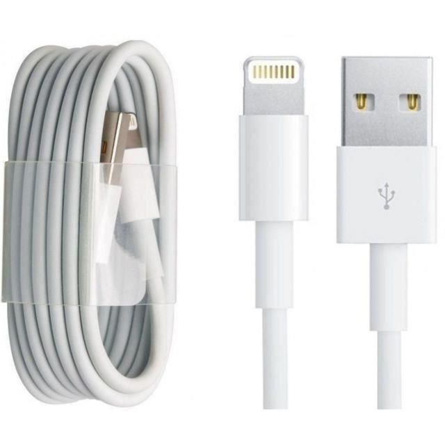 VSHOP® Câble pour iPhone Chargeur 1M - Cordon compatible pour iPhone 12 Pro Max-11-XS-XR-8 Plus-7-6s-SE 2-iPad Air-Mini-Blanc