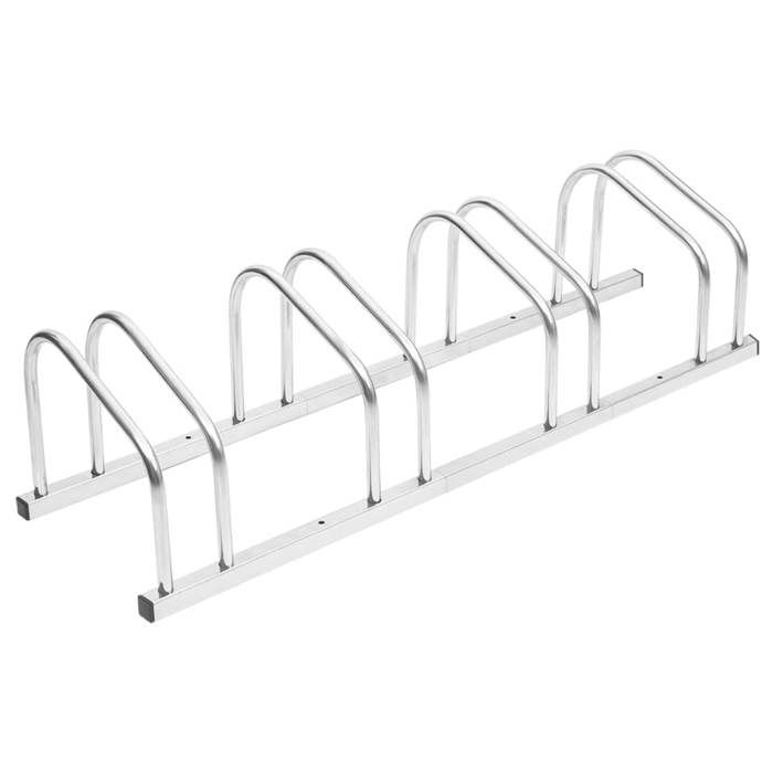 Porte-vélos Pour 4 Vélos - Râtelier Sol Acier Galvanisé Pour Garage, Jardin Ou Terrasse