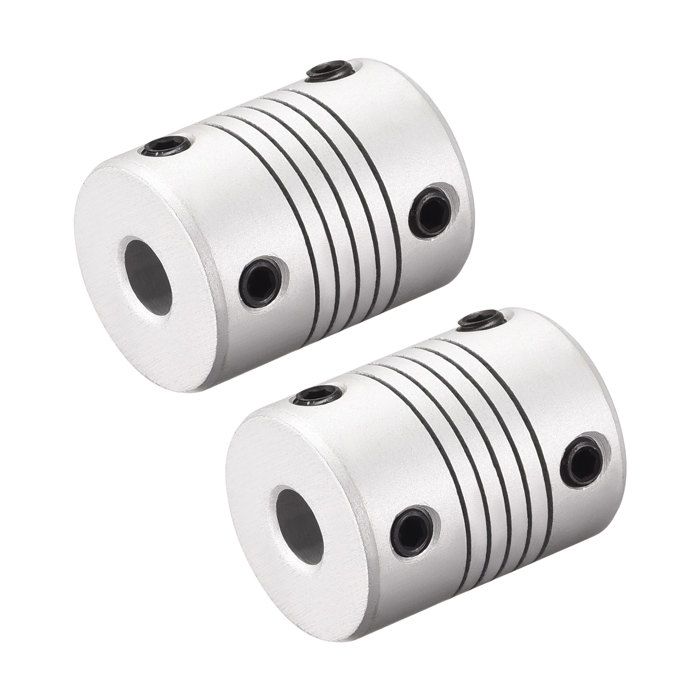 5 Pièces Accouplement Laiton Moteur Flexible – Coupleur Arbre 2-5 Mm, Connecteur RC Modèle Avec Vis, Idéal Imprimante 3D, CNC, Robotique