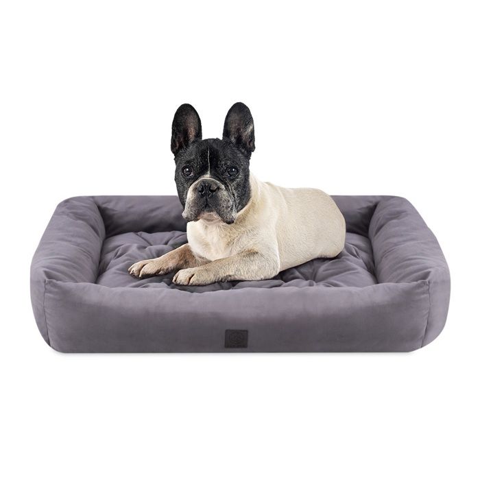 Comparer les prix de Lit pour Chien Panier Coussin Canapé S 75x55 cm Gris Velours Velvet PET ZEN Lavable