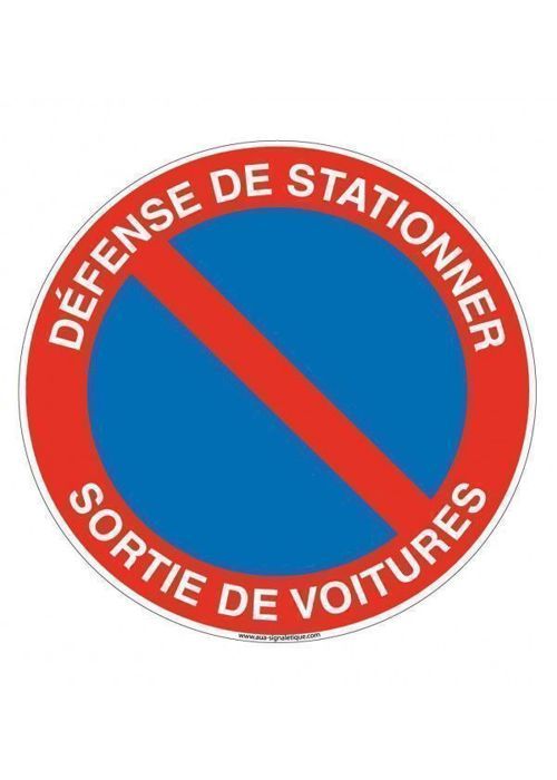 AUA SIGNALETIQUE - Panneau stationnement Interdit Parking privé 2 - 130 mm, Vinyl adhésif