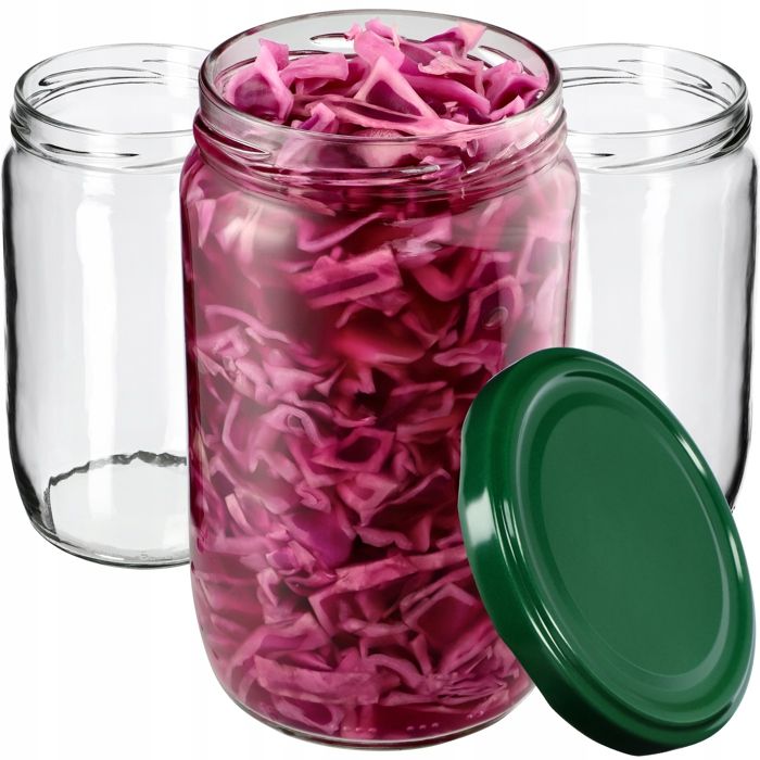 Ensemble de 24 bocaux en verre 720ml avec couvercles hermétiques Fi82