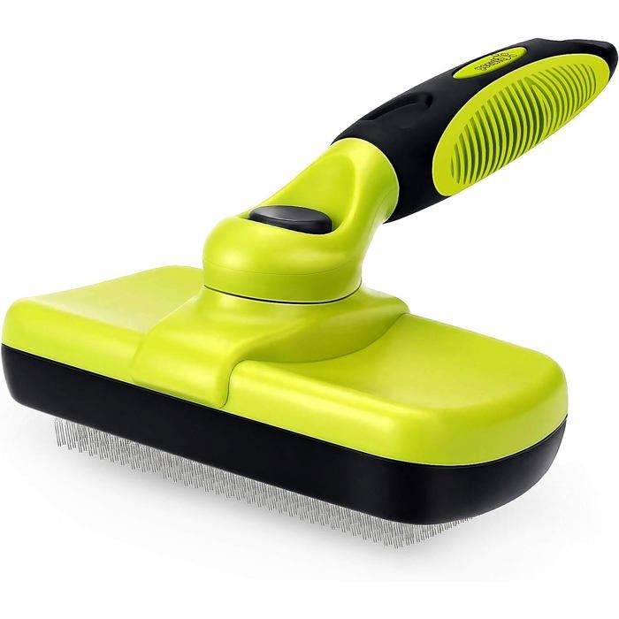 Comparer les prix de Brosse Chiens et Chats Autonettoyante Enlèvement Efficace jusquà 95% des Poils Morts et Sous-poils Conception Ergonomique