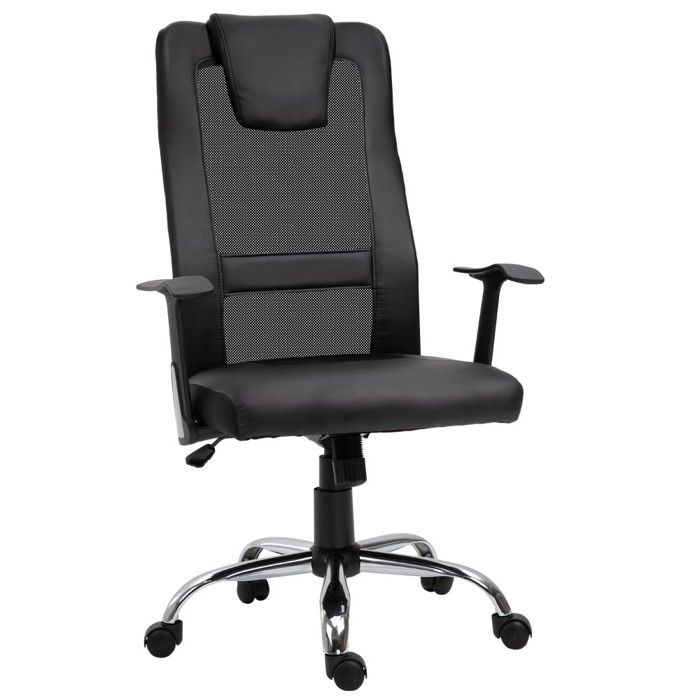 Chaise bureau ergonomique noire - Réglable hauteur bascule et accoudoirs - 120kg - Confort travail optimal 66x73x118cm Noire Chaise bureau ergonomique noire - Réglable hauteur bascule et accoudoirs - 120kg - Confort travail optimal 66x73x118cm Noire