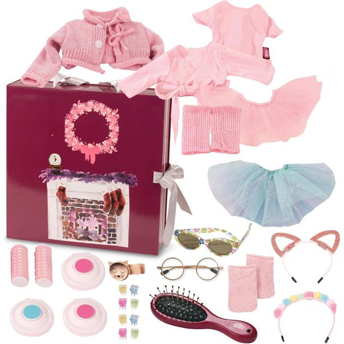 Ensemble De Vêtements De Noël Pour Poupée 30 Cm - 4 Robes, 3 Bonnets, écharpe, Col Fourrure - Cadeau Enfant