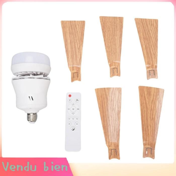 TMISHION Lumière de ventilateur de plafond (M 30W)Ventilateur De Plafond Lumière 3 Vitesses Télécommande linge ampoule M30W - Tmishion