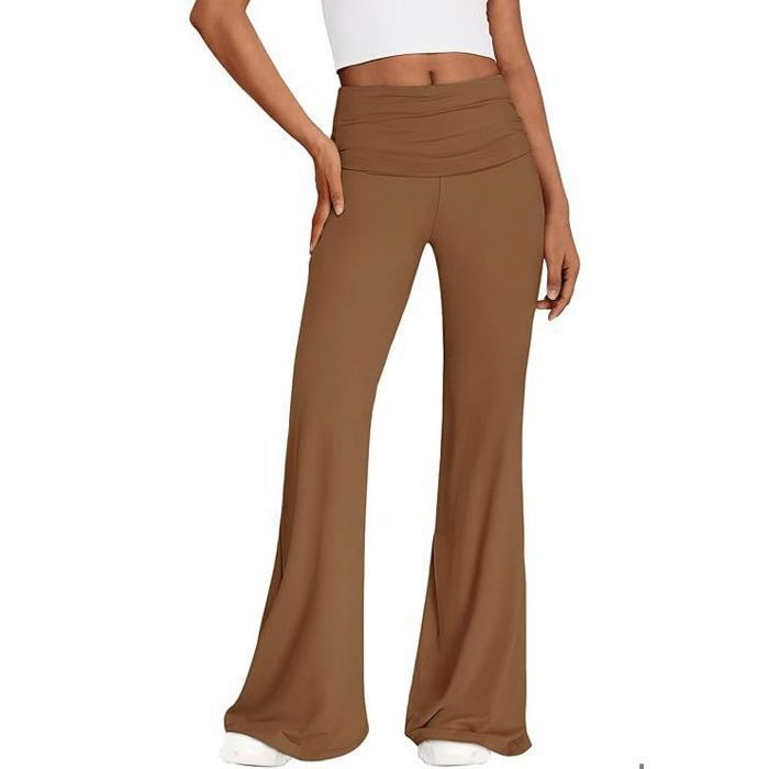 Pantalon Femme - REORIA - Taille haute - Jambes évasées (flare) - Tissu respirant séchage rapide