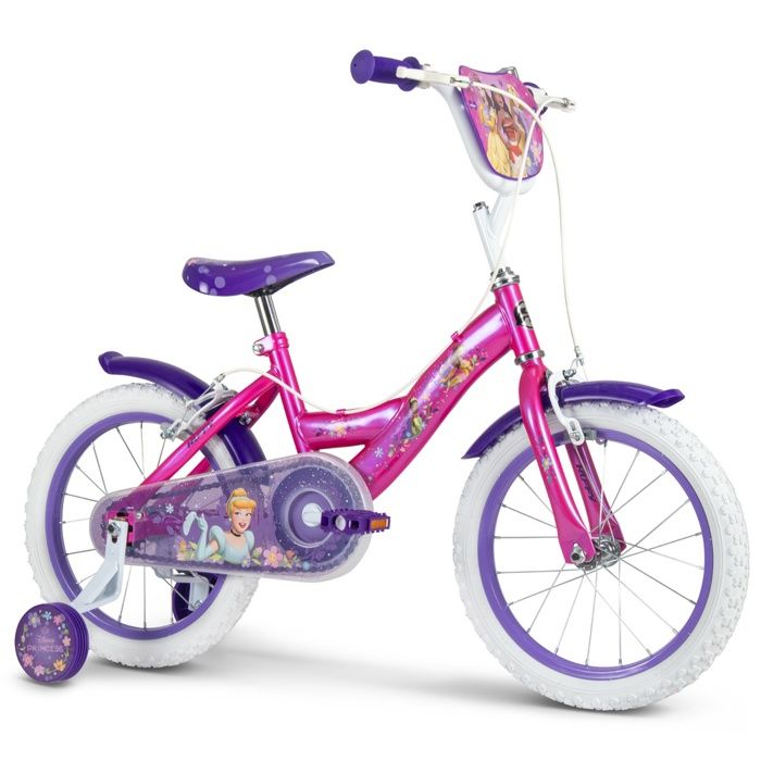 Vélo enfant - HUFFY - Princesses Disney 16 pouces - Roues 16 - Mouvement à billes - Roulettes stabilisatrices