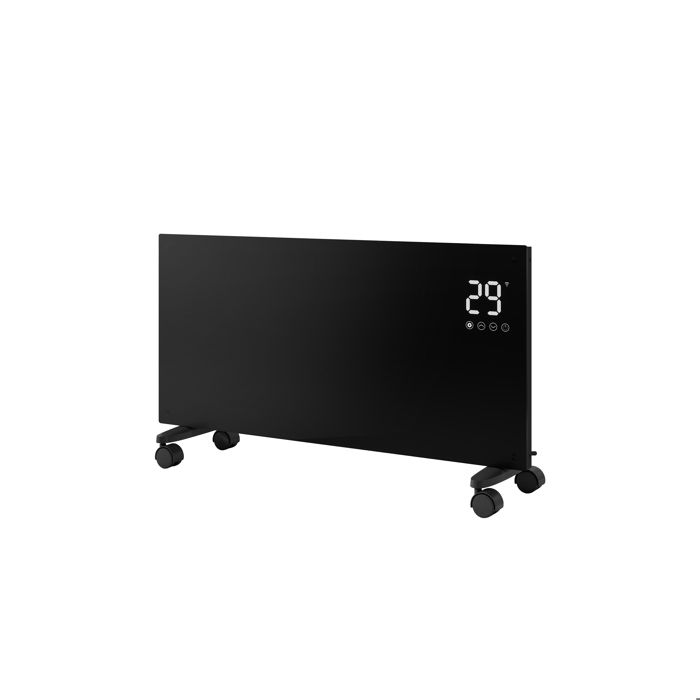 Radiateur électrique verre trempé – mural et mobile 2 en 1 – ultra fin 7cm – WiFi intelligent – écran tactile –