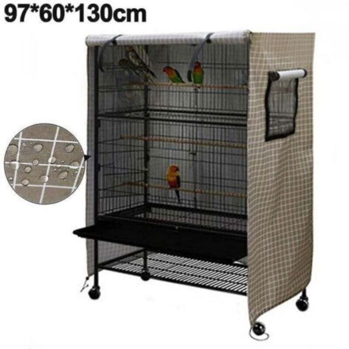 Housse de cage à oiseaux imperméable grande housse de cage à oiseaux housse de cage à perroquets lavable coupe-vent et anti-po