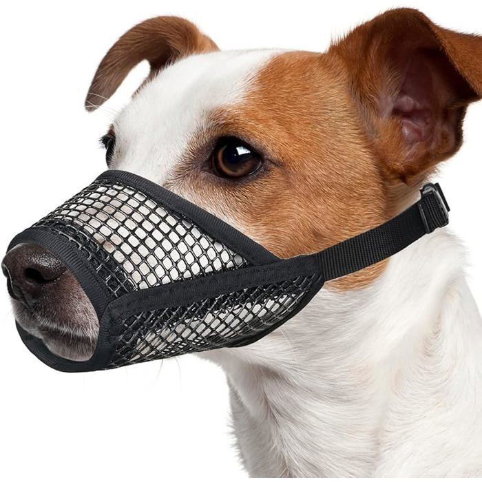 Muselière en Maille Respirante pour ChienNoir7 Tailles (Noir) Noir