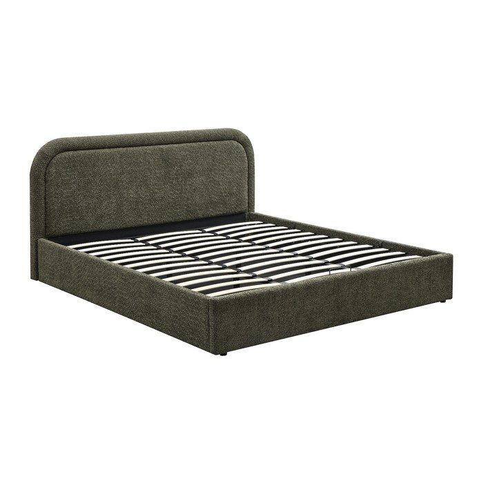 Lit coffre 200 x 200 cm - Tissu bouclette - Vert – FIDOZIA