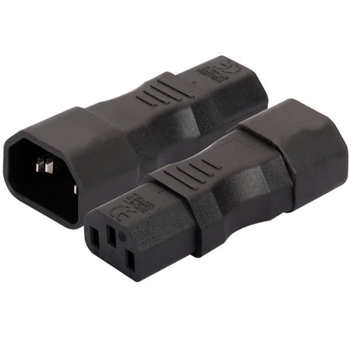 Cordon Power Répartiteur En Y IEC320 C14 Vers IEC320 C13 Et Ue 1 Entree 2 Sorties