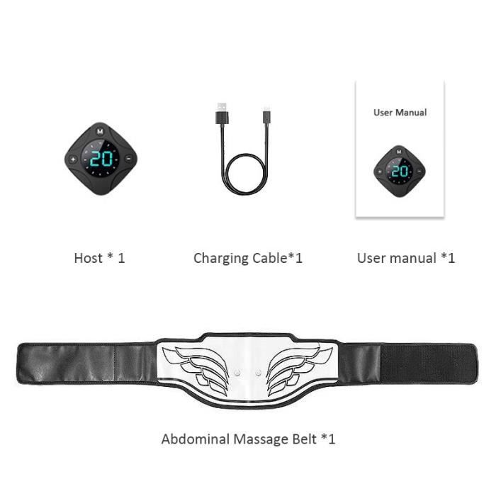 Ceinture De Massage Abdominal EMS Ergobody - Stimulation Musculaire Pour Le Ventre Et Le Dos