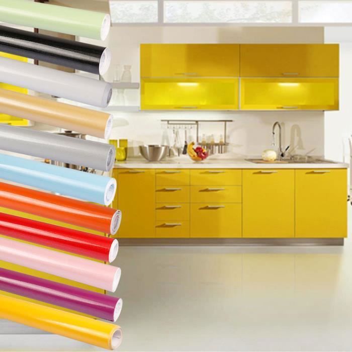 Bon Enjoy 0.61*5M Autocollant Papier Peint Auto-Adhésif Stickers en PVC  étanche pour Cuisine pour Meubles ,Cuisine Couleur :Jaune - Cdiscount  Bricolage