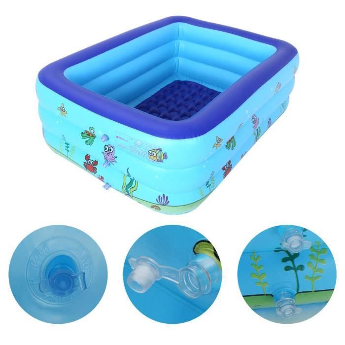 piscine gonflable rectangulaire pour enfant bebe 196 x 143 x 60cm maison piscine gonflable piscine gonflable de bain carre 1 9m cdiscount jeux jouets