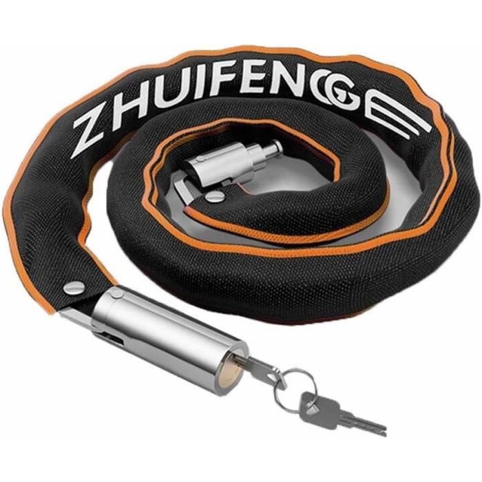 Chaîne Antivol Vélo GRIFEMA 120cm - Câble Acier 12mm - Pour Vélo, Moto, Trottinette
