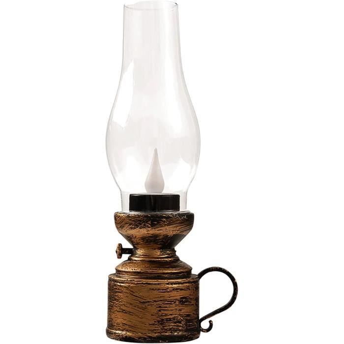 LED Lanterne Lampes Tempete a Pile Vintage Déco Lot de Deux