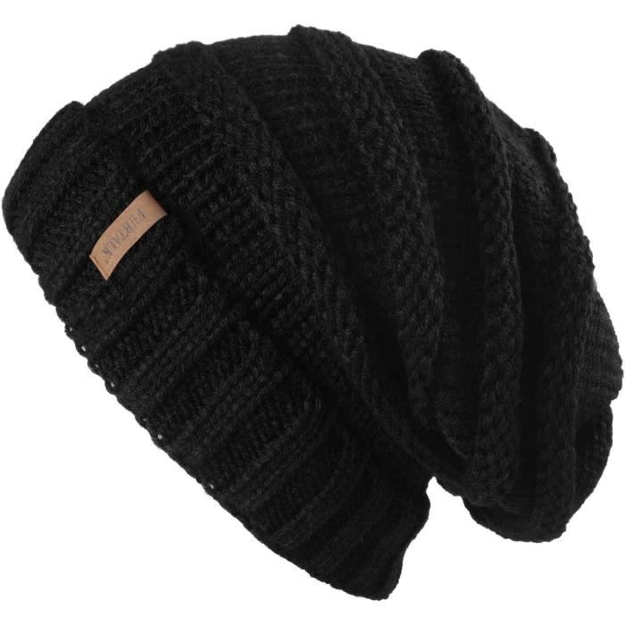 BONNET FEMME HIVER Chaud Bonnet tricoté Doux et Confortable Taille Uniqe-  Noir EUR 31,52 - PicClick FR