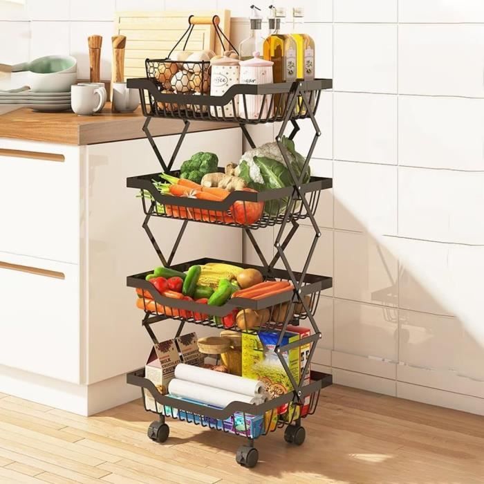 Étagère Miniature en Bois, Accessoire de Maison de Poupée 1:12 Modèle de Mobilier Miniature pour Maison de Poupée Support de Fruits et Légumes 1, Support de Fruits et Légumes 2, Support de