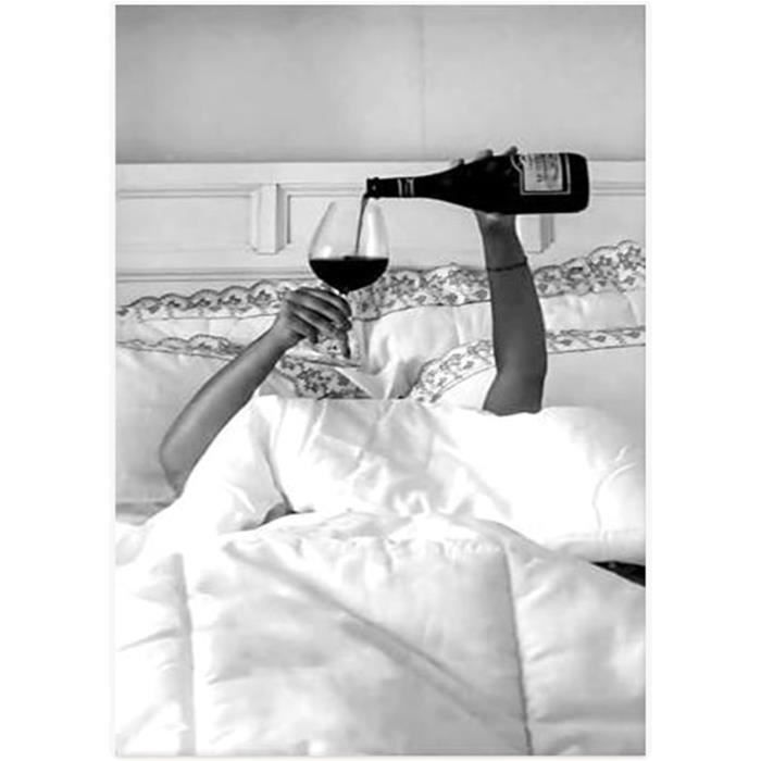 Toile D'Art Mural En Noir Et Blanc - Photo Féministe - Tendance - Décoration Murale - 80x120cm