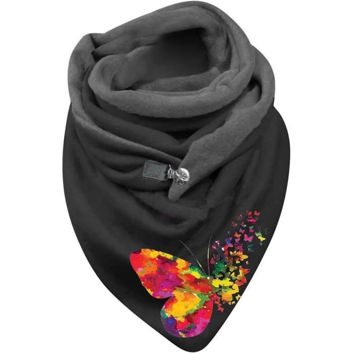 Écharpe à Manches (Poncho) Pour Femme – Tricot Chaud D’Hiver – Cape Pull En Laine – Couleur Unie