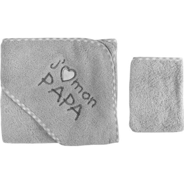 Parure De Bain Pour Bebe Gris J Aime Mon Papa Cdiscount Puericulture Eveil Bebe Parure De Bain Pour Bebe Gris J Aime Mon Papa Cdiscount Puericulture Eveil Bebe