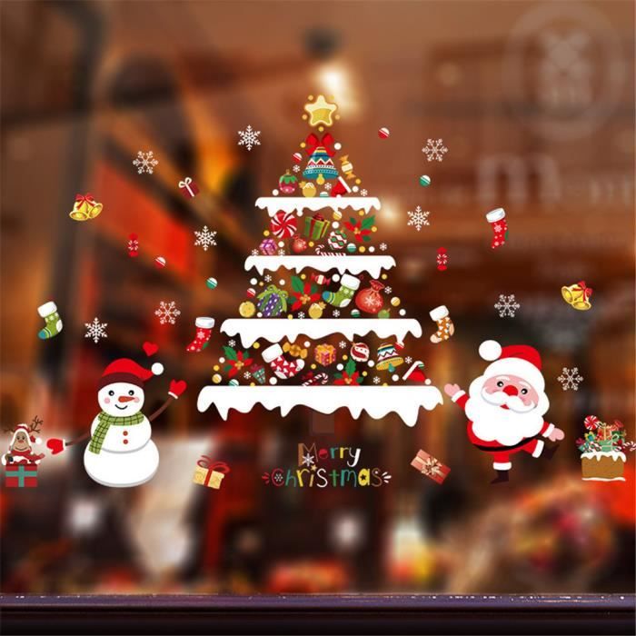 STICKERS DE NOEL 2020 Joyeux Noël Salle de Sticker mural mur ménage Décor  Decal amovible t1200 - Achat / Vente stickers de noël - Cdiscount