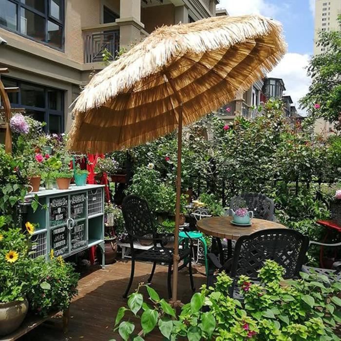 2M Hawaii Parasol De Plage, Parasol Rond D'Extérieur, Inclinable