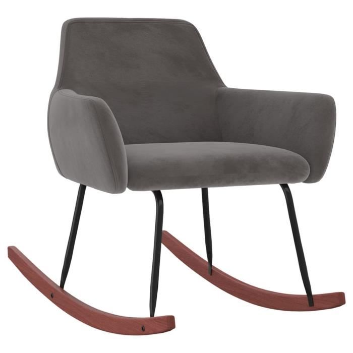 fauteuil à bascule-chaise tv de salon - best-home - contemporain - gris velours
