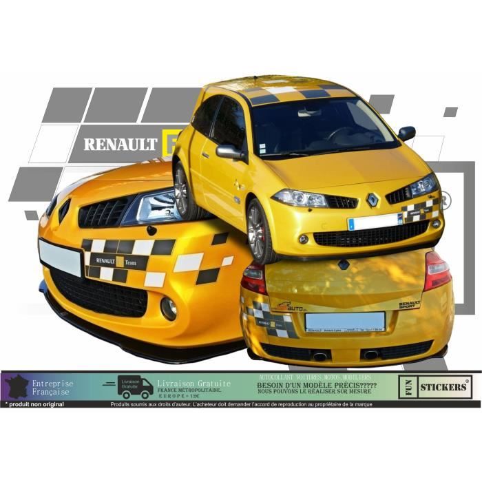 Renault Megane 2 RS F1 TEAM - kit complet - Tuning Sticker Autocollant Graphic Decals