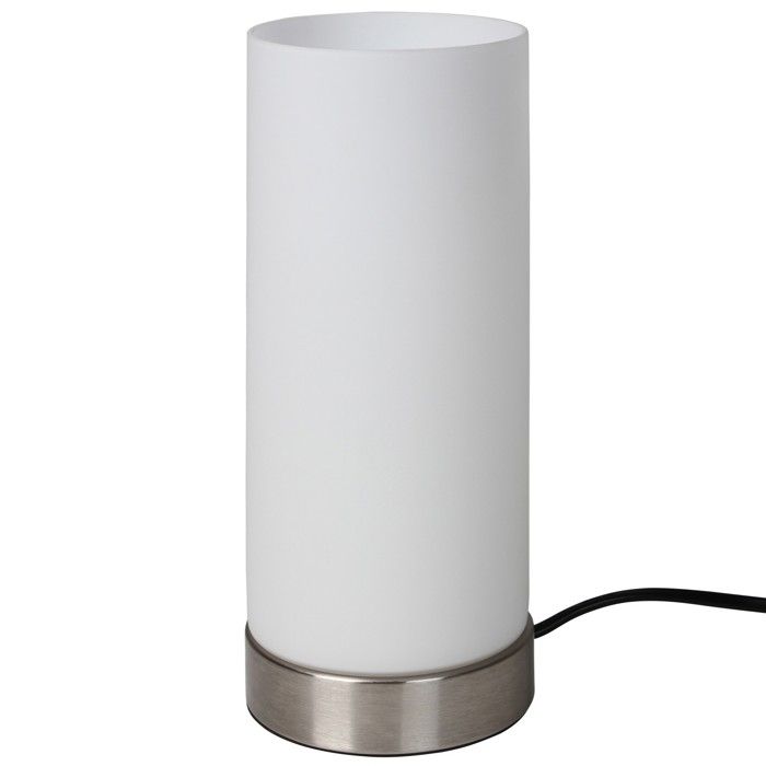 jago® lampe de table tactile - ampoule e14, max.40w ou led dimmable, hauteur 25cm, 3 niveaux d’intensité - lampe de chevet, à poser