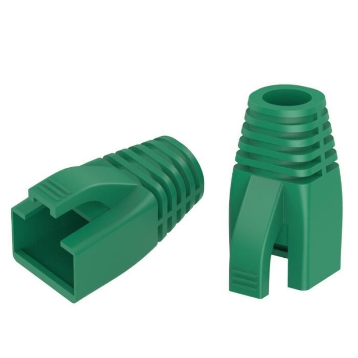Green 50 PCS Connecteur câble gaine colorée, 7 fiches de