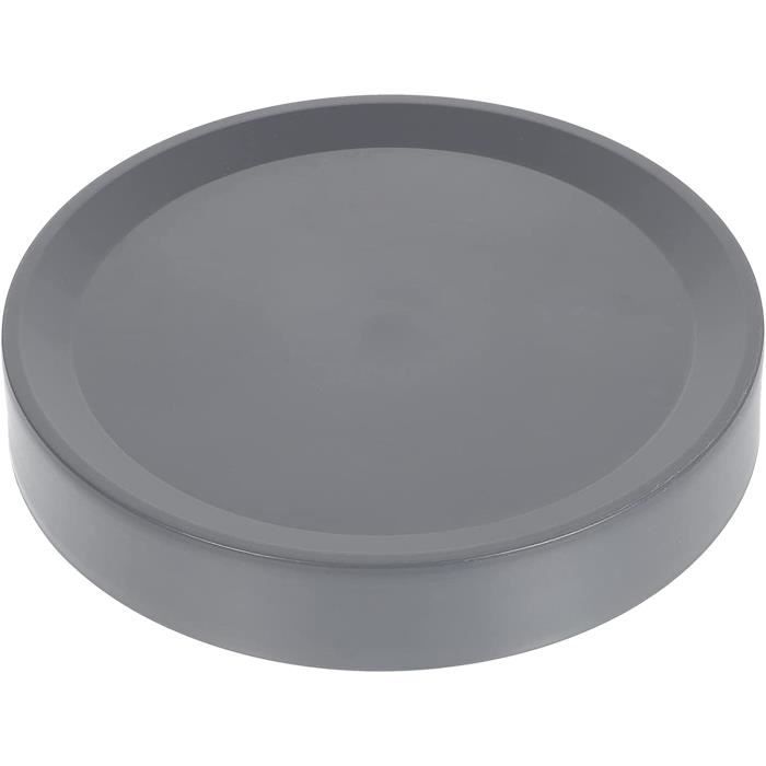 DOITOOL Bac à Plantes Sur Roulettes Rond 23x23cm - Support Mobile Gris Foncé Pour Pots De Fleurs, Déplacement Facile Intérieur & Extérieur