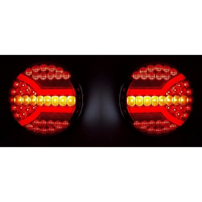 2 Feux Arrière LED Dynamiques Pour Camion/pick-up - 12/24V - 4 Fonctions - Pour Customisation - Neufs